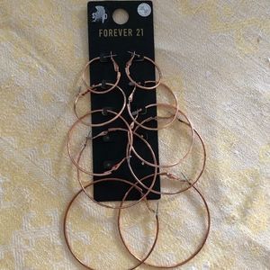 Forever 21 Graduate Hoop Pierced Earrings